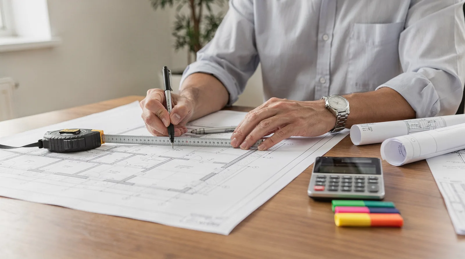 Construction takeoff determines the number of materials needed for a project based on blueprints